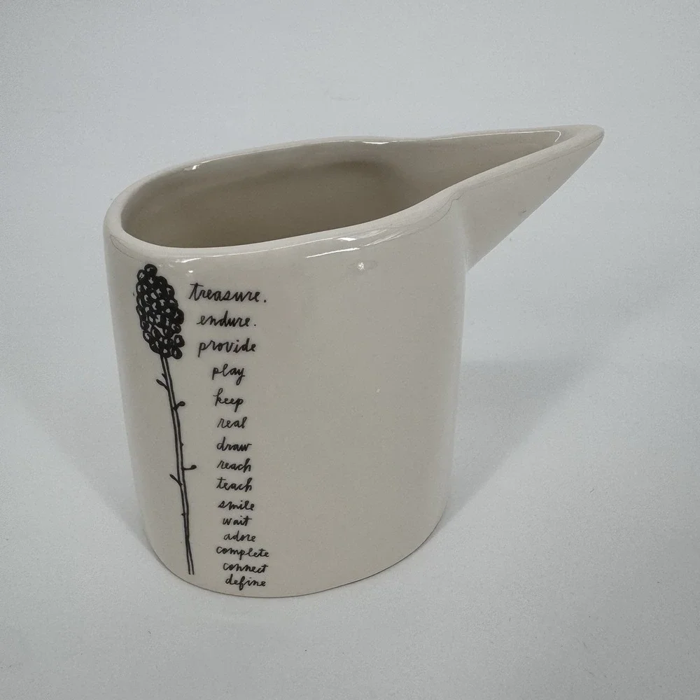 Rae Dunn by Magenta Stemline Wildflower Creamer Farmhouse Artisan Collection HTF